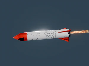 Stylized missile 3D Model