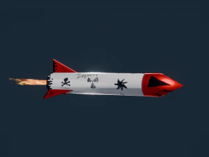 Stylized missile 3D Model