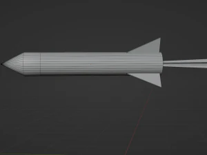 Stylized missile 3D Model