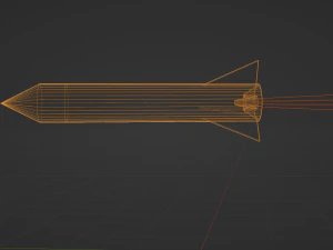 Stylized missile 3D Model