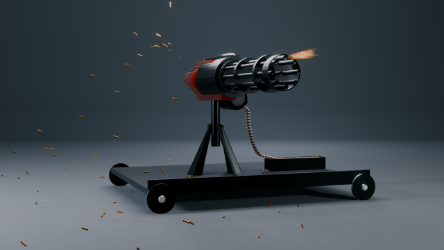 Loose cannon 3D Model .c4d .max .obj .3ds .fbx .stl .blend 