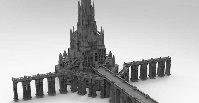 ARCH MAGICIAN TOWER PALACE 1 3D Модель .c4d .max .obj .3ds .fbx .stl .blend 
