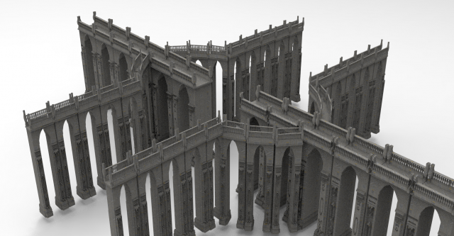 Arch Magician Bridges 3D 模型 .c4d .max .obj .3ds .fbx .stl .blend 