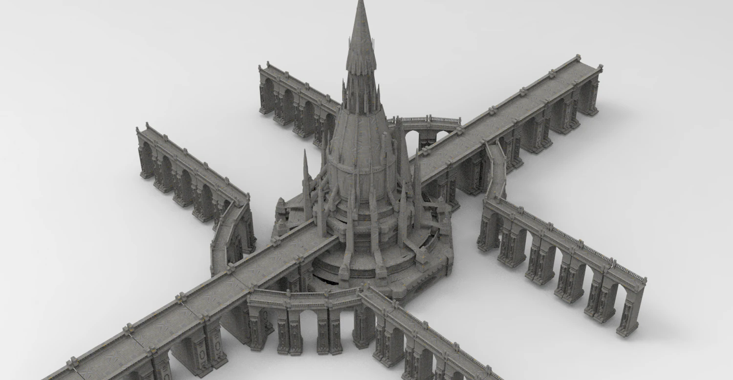 Magician Tower Palace 11 3D Model .c4d .max .obj .3ds .fbx .stl .blend 