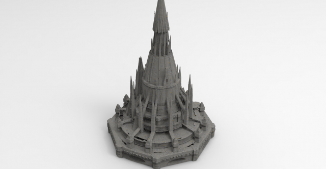 Arch Magician Tower Palace 12 Model 3D .c4d .max .obj .3ds .fbx .stl .blend 