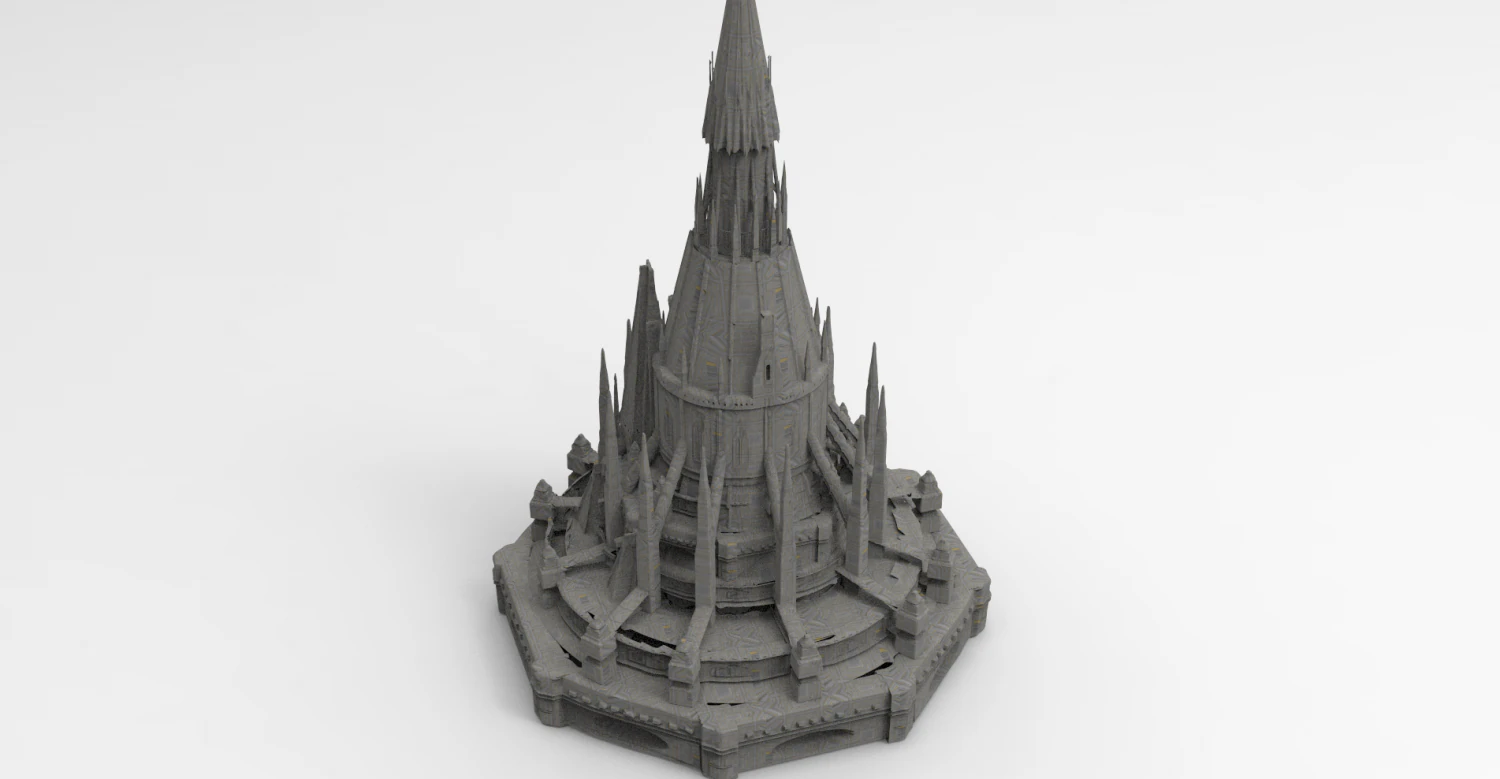 Arch Magician Tower Palace 12 3D Model .c4d .max .obj .3ds .fbx .stl .blend 