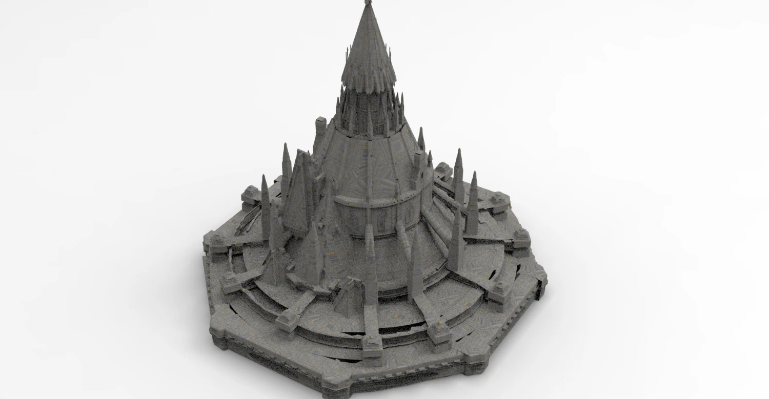 Arch Magician Tower Palace 13 3D Model .c4d .max .obj .3ds .fbx .stl .blend