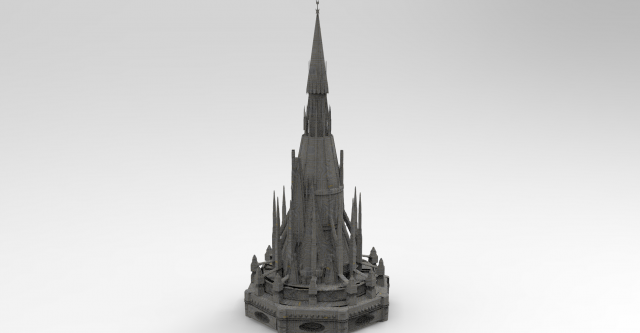 Arch Magician Tower Palace 14 3D 模型 .c4d .max .obj .3ds .fbx .stl .blend 