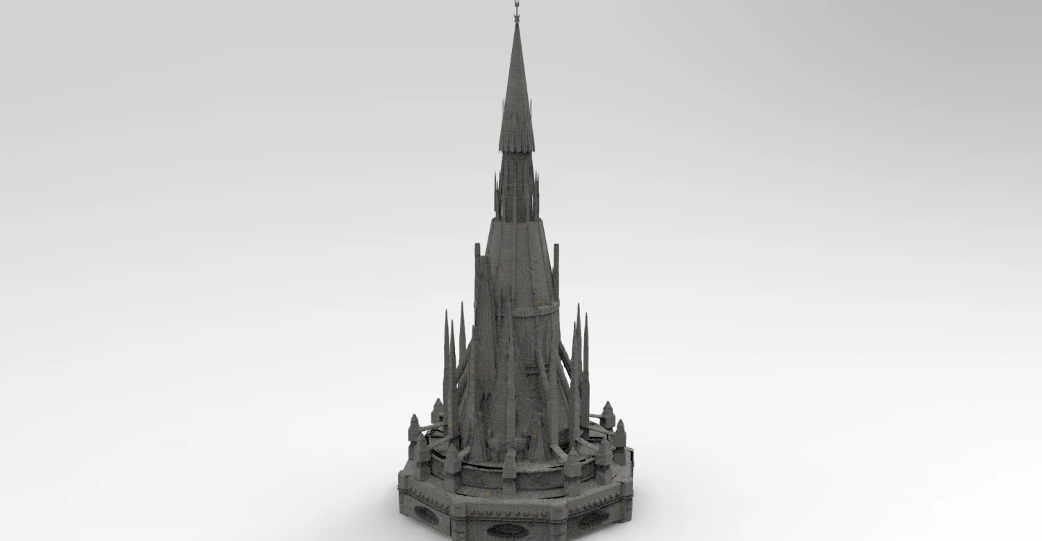 Arch Magician Tower Palace 14 3D Model .c4d .max .obj .3ds .fbx .stl .blend 