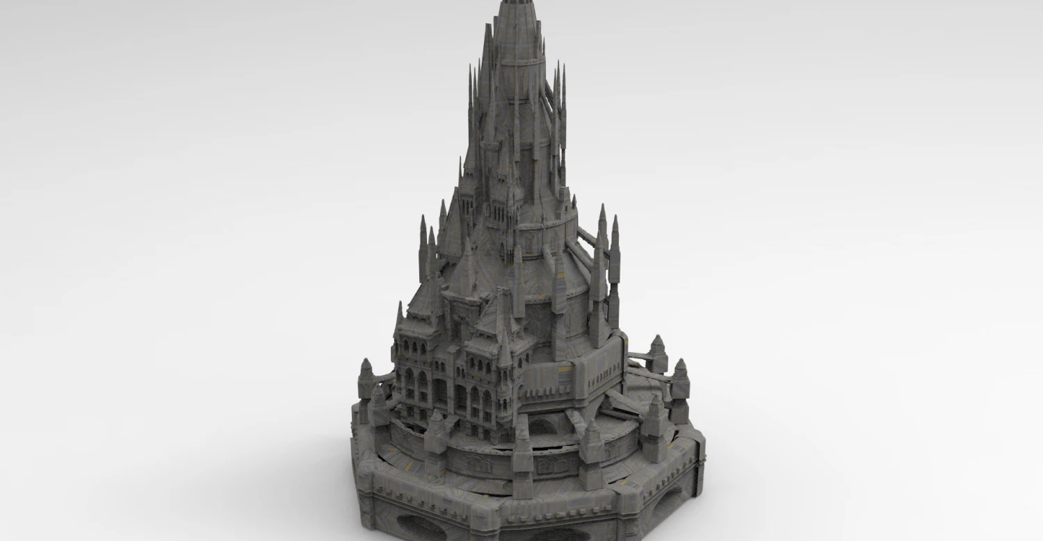 Arch Magician Tower Palace 16 3D Model .c4d .max .obj .3ds .fbx .stl .blend 