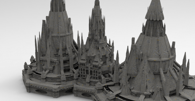 Magician Queens palace 3 designs 3D Модель .c4d .max .obj .3ds .fbx .stl .blend 