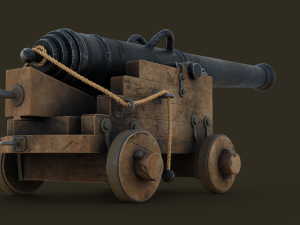 ship cannon model 3D Model