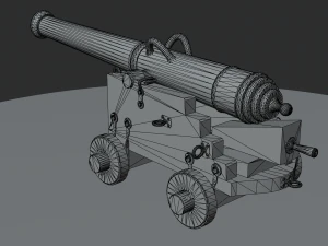 ship cannon model 3D Model
