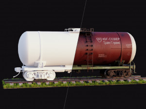 old russian tank wagon Modèle 3D