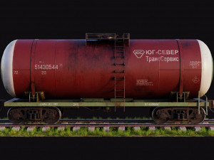 old russian tank wagon Modèle 3D