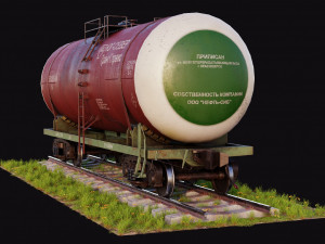 old russian tank wagon Modèle 3D