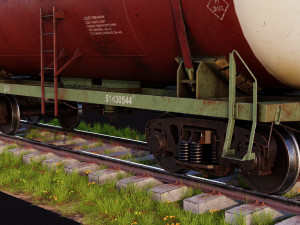 old russian tank wagon Modèle 3D