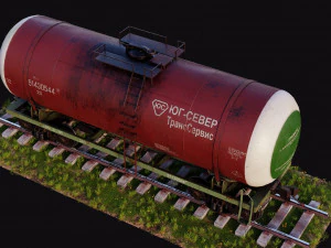 old russian tank wagon 3D Model