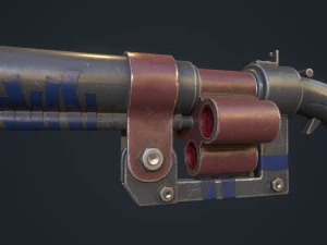 Ręcznie robiona strzelba Model 3D