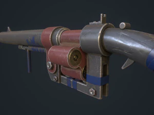 Ręcznie robiona strzelba Model 3D