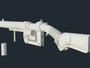 Ręcznie robiona strzelba Model 3D