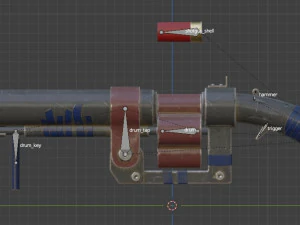 Ręcznie robiona strzelba Model 3D