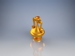 gold vase Modelo de Impressão 3D
