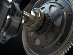 v8 engine working animated 3D Model