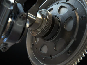 v8 engine working animated 3D Model