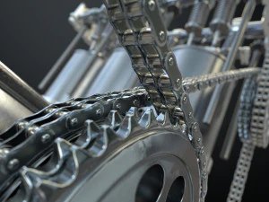 v6 engine working animated 3D Model