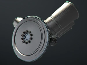 v6 engine working animated 3D Model