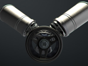 v6 engine working animated 3D मॉडल