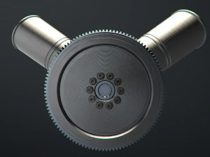 v6 engine working animated 3D Model