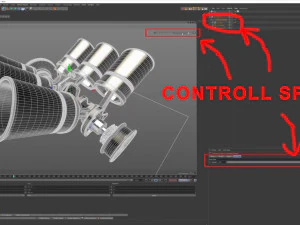 v6 engine working animated 3D Model