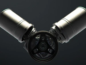 v8 engine working animated 3D Model