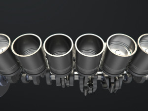 v12 engine working animated 3Dモデル