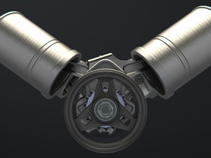 v12 engine working animated 3Dモデル