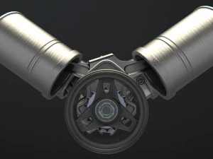 v12 engine working animated 3D Model