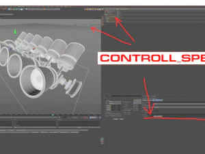 v12 engine working animated 3D Model