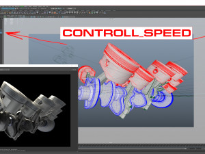 v12 engine working animated 3Dモデル