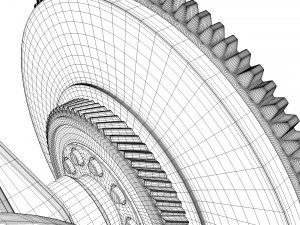 v12 engine working animated 3D Model