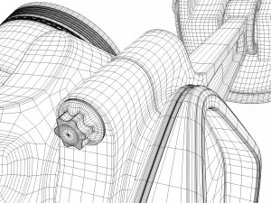 v12 engine working animated 3D Model
