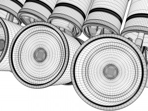 v12 engine working animated 3Dモデル