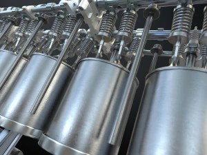 v12 engine working animated 3D Model