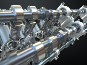 v12 engine working animated 3Dモデル