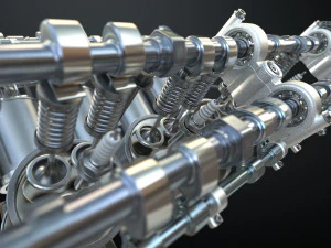 v12 engine working animated 3D Model