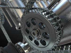 v12 engine working animated 3D Model