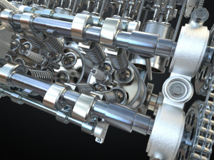 v12 engine working animated 3Dモデル