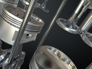 v12 engine working animated 3Dモデル