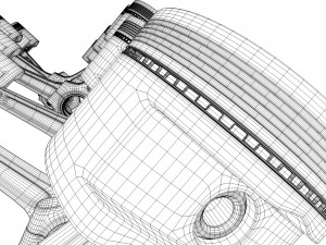 v12 engine working animated 3Dモデル
